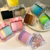 Dopamine candy-colored high-elasticity rubber band for girls, summer hair tie, bun hair ring, headwear, durable hair tie Specification image